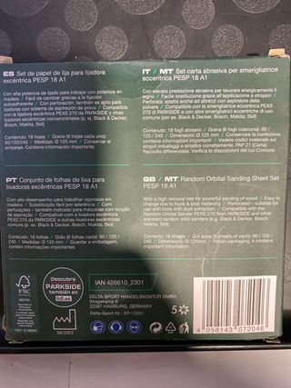 Pack lijas excéntrica PARKSIDE 18 uds