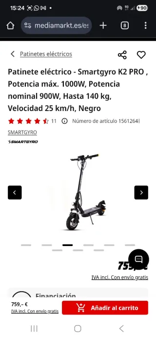 Smartgyro K2 Pro Patinete Eléctrico