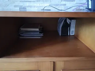 Mueble TV madera con almacenaje