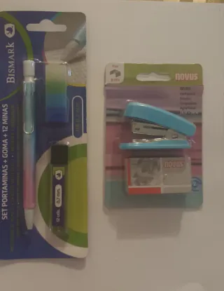 Set Portaminas Bismark y Grapadora Mini Novus