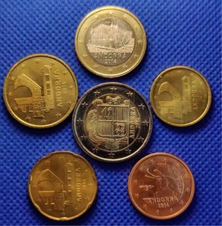 Set monedas 1c - 2€ Andorra 2014 sin circular