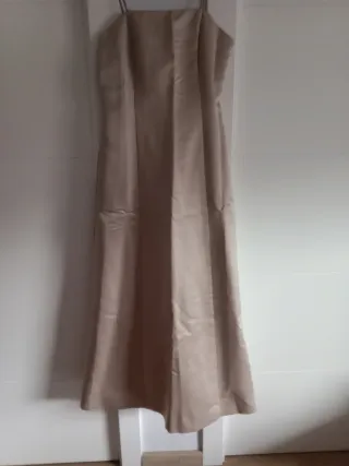 Vestido fiesta talla 38 color champán