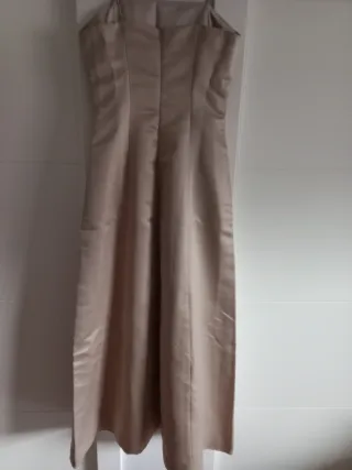 Vestido fiesta talla 38 color champán