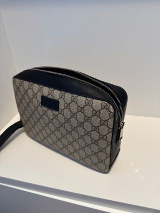 Neceser Gucci con Muñequera Beige y Marrón