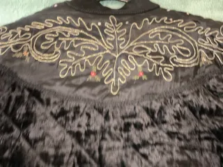 Chaqueta Bomber Vintage Terciopelo Bordada