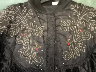 Chaqueta Bomber Vintage Terciopelo Bordada