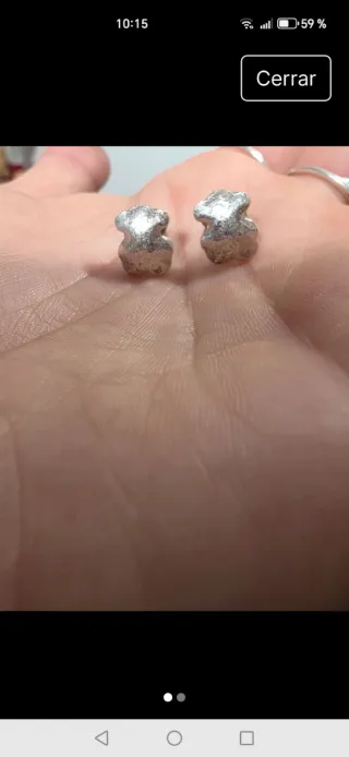 Pendientes Tous Oso Plata