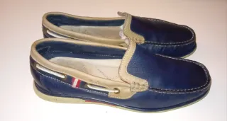 Náuticos Luisetti Azul y Beige Talla 41