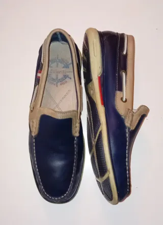 Náuticos Luisetti Azul y Beige Talla 41