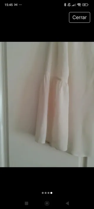 Blusa beige seda manga acampanada