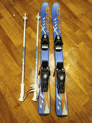 Esquís HEAD SX (100 cm) con bastones (75 cm)