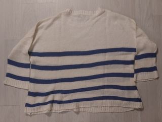 Jersey Cortefiel rayas azules y blanco