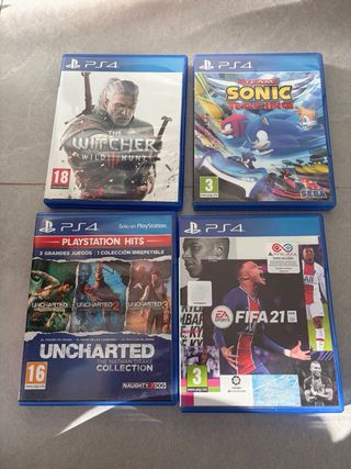 PS4 (PlayStation 4) + 2 Mandos + Juegos