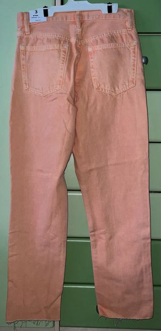 Pantalón Mango Naranja Pastel Talla 34