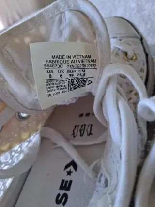 Zapatillas Converse blancas plataforma talla 39