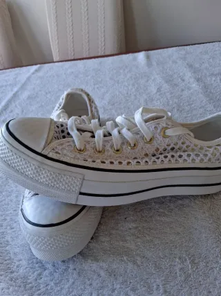 Zapatillas Converse blancas plataforma talla 39