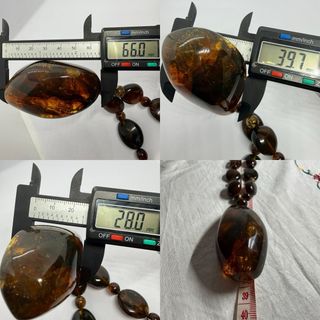 Collar de ámbar con colgante grande