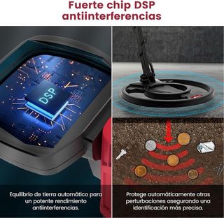 KAIWEETS Detector Metales IP68 Bobina Pala Auricul