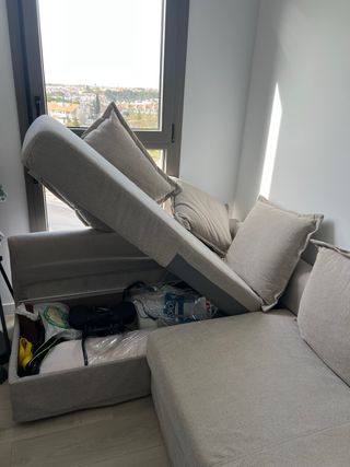 Sofá Chaise Longue KIVIK IKEA Gris