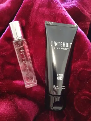 Crema y mini perfume Givenchy L'Interdit