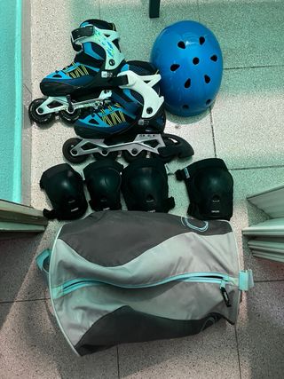 Patines en línea y protecciones