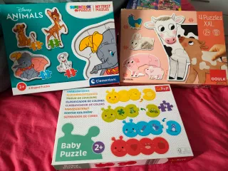 Lote Puzzles Disney, Goula y Trefl +2 años