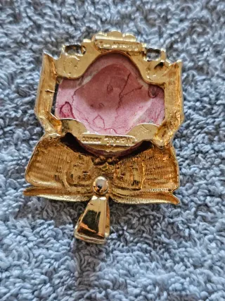Colgante Salvador Teran Cara Maya Oro y Rojo