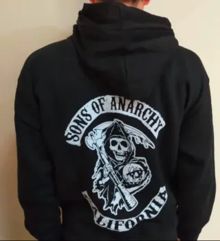 GERMÁN / SUDADERA NEGRA - SONS OF ANARCHY - L y XL