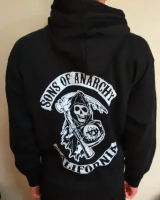 GERMÁN / SUDADERA NEGRA - SONS OF ANARCHY - L y XL