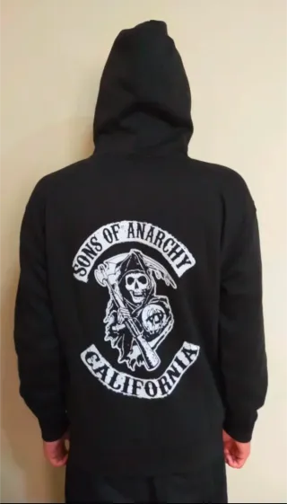 GERMÁN / SUDADERA NEGRA - SONS OF ANARCHY - L y XL