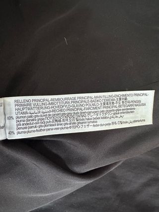 Plumífero Zara Negro Mujer