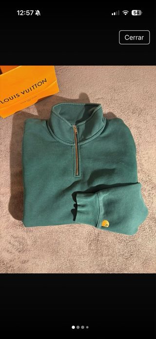 Sudadera Carhartt verde con cremallera