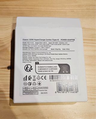 Cargador Xiaomi 120W