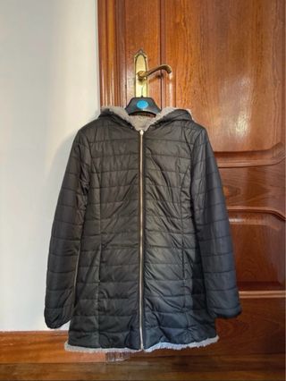 Chaqueta pelo reversible gris