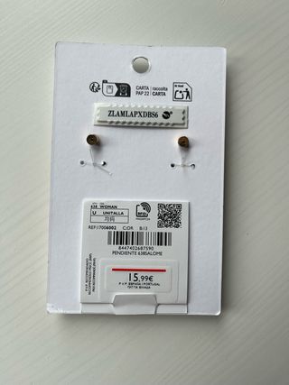 Pendientes aro dorados con piedra granate