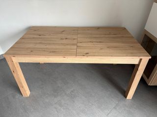 Mesa comedor extensible roble