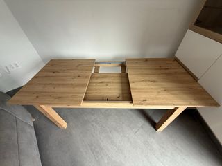 Mesa comedor extensible roble