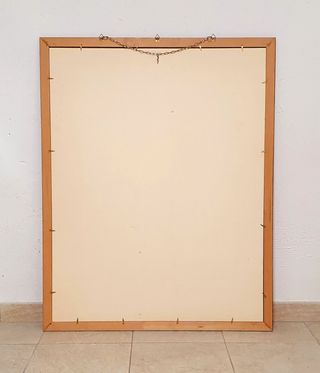 quadro fiori secchi su pergamena cornice cm 85x107