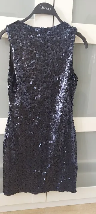 Vestido lentejuelas azul Talla 38