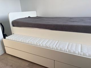 Cama nido blanca con cajones y COLCHONES