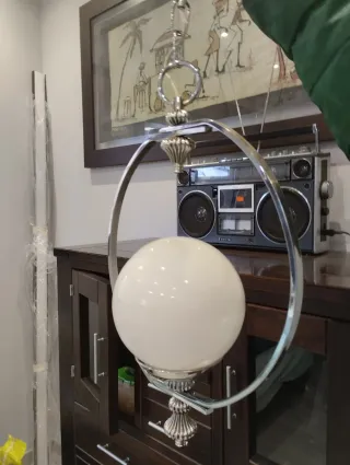 Lámpara colgante vintage esfera cristal