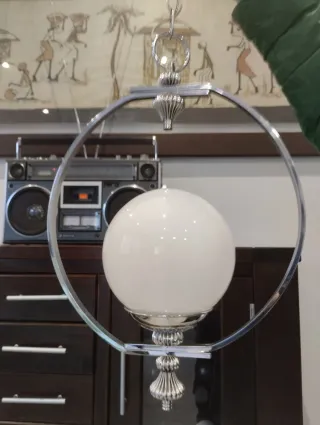 Lámpara colgante vintage esfera cristal