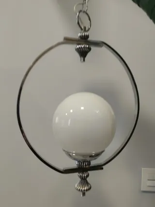 Lámpara colgante vintage esfera cristal