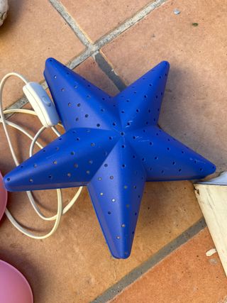 Lámpara Estrella Azul Plástico