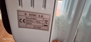 Radiador Solac Blanco y Marrón