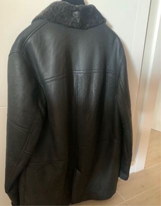 Chaquetón Piel Corte Inglés Negro