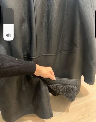 Chaquetón Piel Corte Inglés Negro
