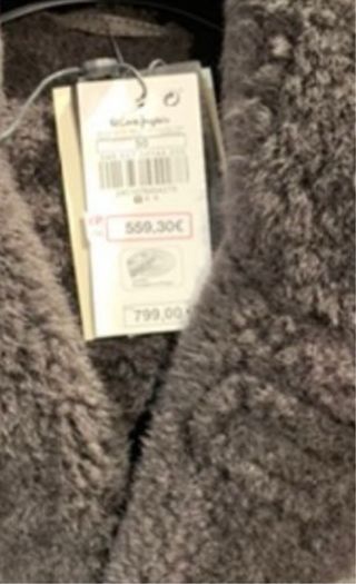 Chaquetón Piel Corte Inglés Negro