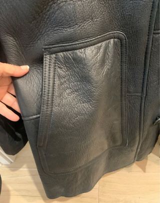 Chaquetón Piel Corte Inglés Negro