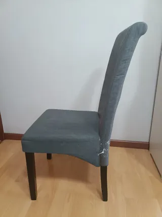 Sillas de comedor tela y madera